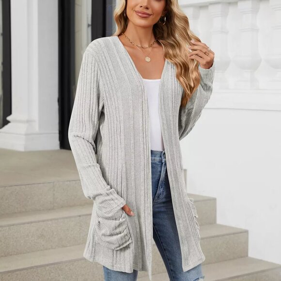 Open Front Long Cardigan - Picture 7 of 15